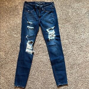 American Eagle Outfitters‎ Women's Blue Super Stretch